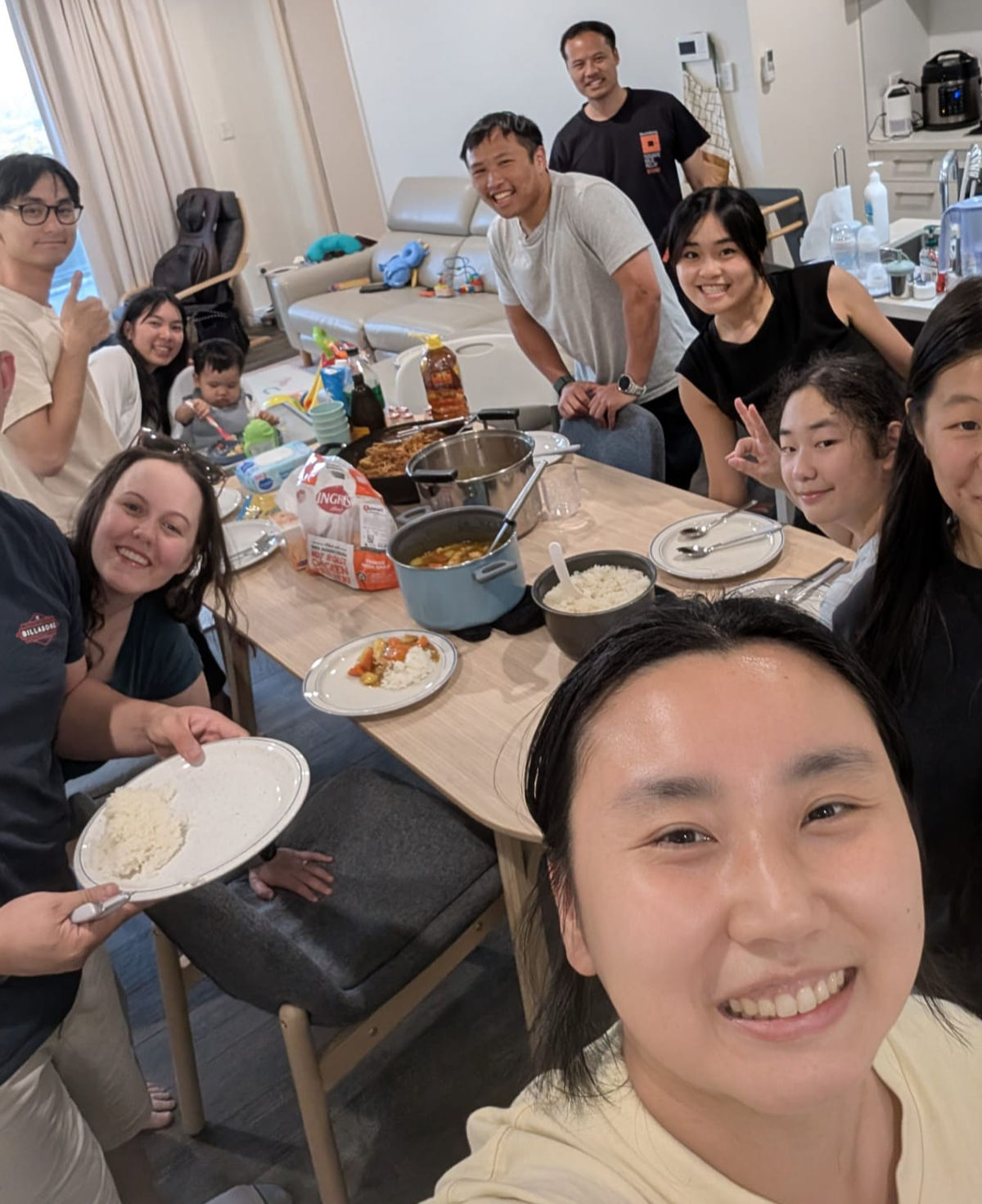 Growth Group members sharing a meal together